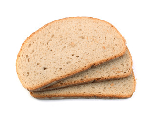 Slices of bread isolated