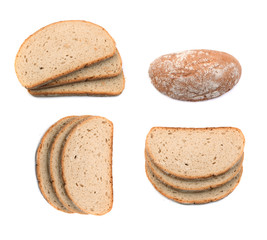 Slices of bread isolated