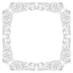 Classical baroque ornament vector 