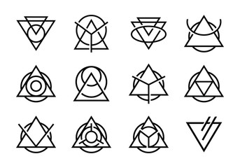 Abstract Triangle Icon Design collections