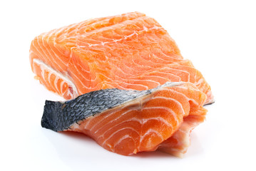Fillet and salmon steak, trout, red fish