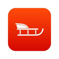 Sled icon digital red