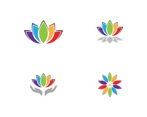 Fototapeta na wymiar Flower logo design template
