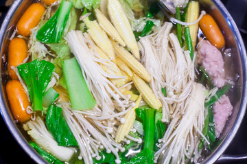 Shabu Shabu and Sukiyaki food hotpot