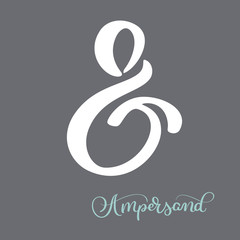 Fototapeta premium hand lettered flourish ampersands calligraphy. Great vector design set for wedding invitations, save the date cards and other stationary