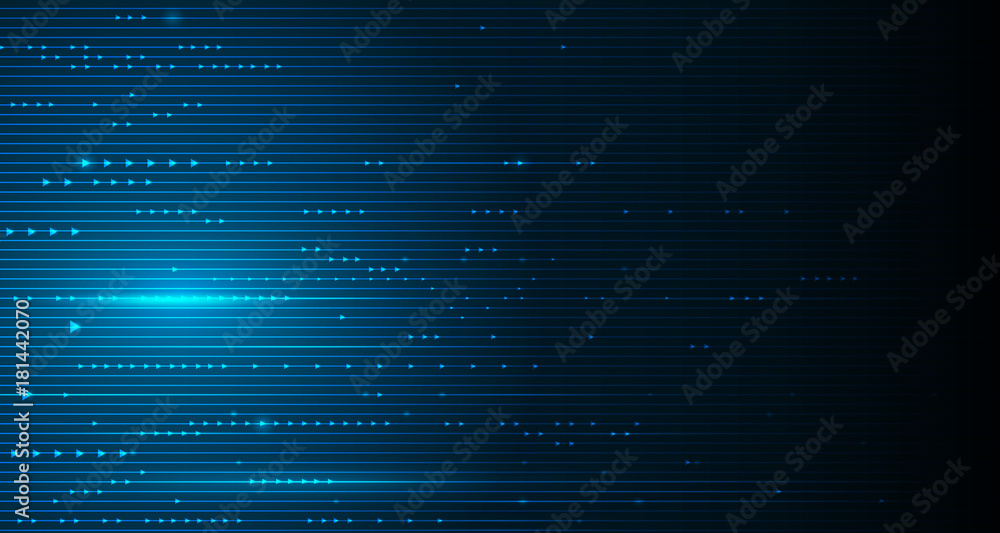 Poster vector illustration smooth lines in dark blue color background. hi-tech digital technology concept. 