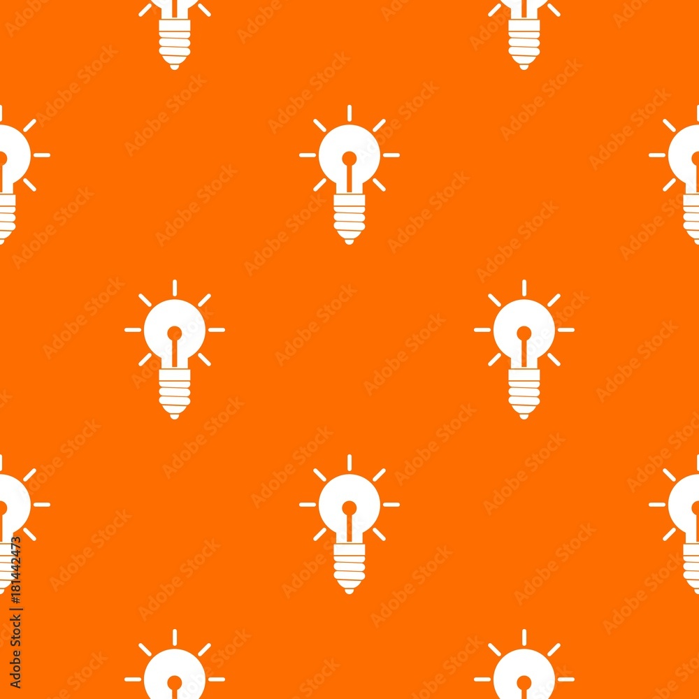 Poster light bulb idea pattern seamless