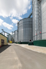 Modern large granary. Sunny day.
