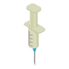 Syringe icon, isometric style