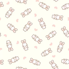 Foto op Canvas pattern with funny rabbit © StockVector