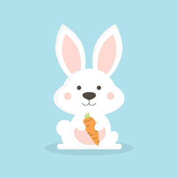 white cute rabbit