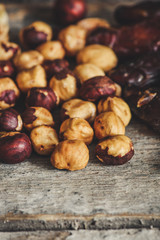 mix of nuts and dates (peanuts, nuts, walnuts, dates, etc.)