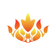 Fire flame logo template.