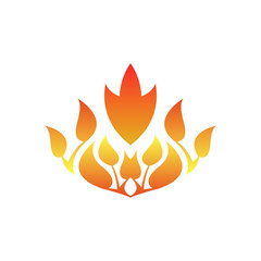 Fire flame logo template.