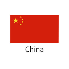 China Flag, official colors and proportion correctly. National China Flag Vector background. Classic China Flag Vector illustration. National China Flag Vector illustration.