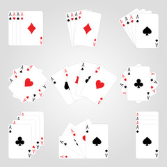 Playing Poker Cards. Vector illustration