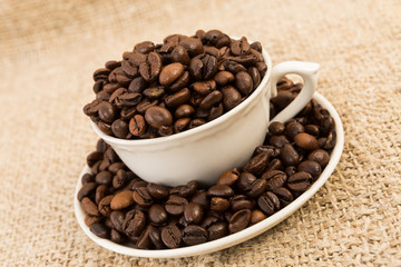Fresh roasted quality coffee beans concept