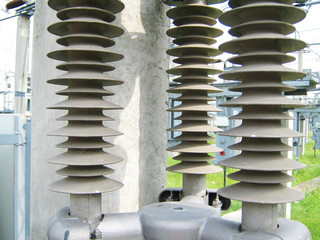 Electrical equipment of high voltage substation 330 kV