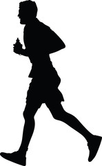 runner silhouette. run vector