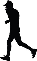 runner silhouette. run vector