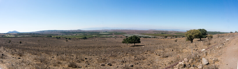 Hiking on Golan Heights landscape