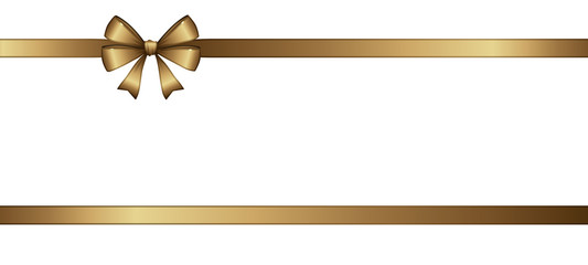 Schleife in Ocker & Gold - Doppelt