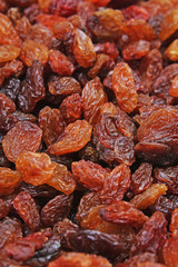 Raisins as background Grape Raisin texture. Food raisin sweets photo
