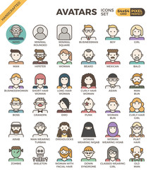 Human diversity avatar icons