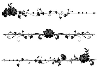 dividers with roses and ivy