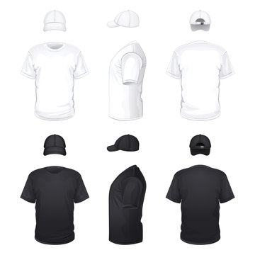 White and Black T-shirts and Caps