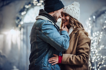 Couple outdoor in winter