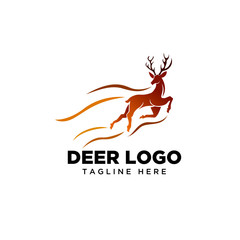 Run flying deer logo