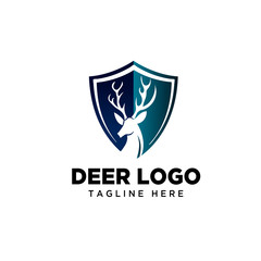 Head deer shield logo