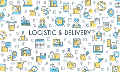 Logistic and delivery banner