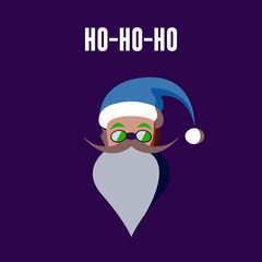 Vector image of Santa Claus with the inscription ho-ho-ho!