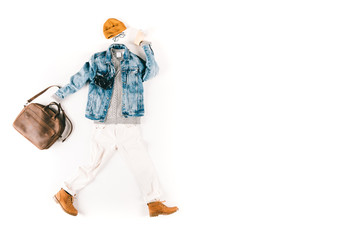 fashionable clothing and camera