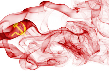 Obraz na płótnie Canvas Communist national smoke flag