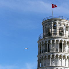 Italian city, pisa tower view