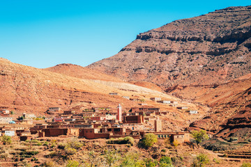 rural berber villages at moroccan atlas