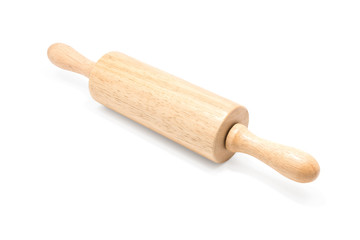 Rolling pin isolated on white background.
