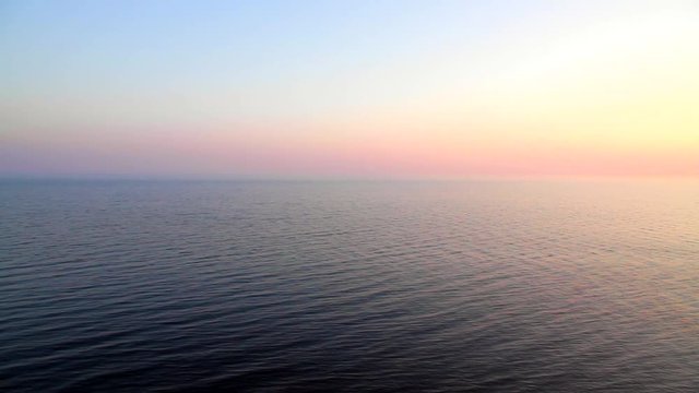 Horizon of calm sea from a high point
