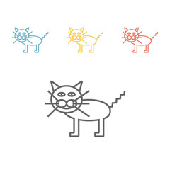 Cat line icon