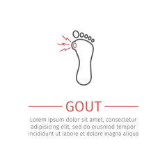 Gout line icon