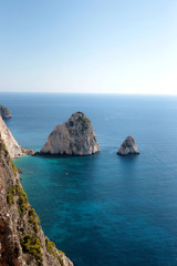 The best views of the Big and Small Mizithra island of Zakynthos, Greece