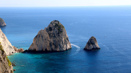 The best views of the Big and Small Mizithra island of Zakynthos, Greece