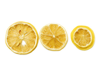 dried citrus fruit isolated on white