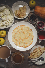 pancakes stuffed - tasty and healthy (homemade food)