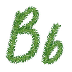 Pine or Fir Tree Letter b