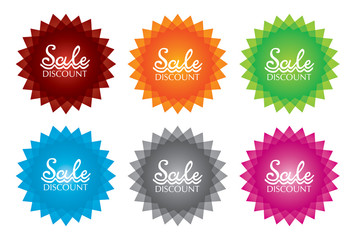Isolated color sale label