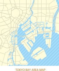 Tokyo bay area road map